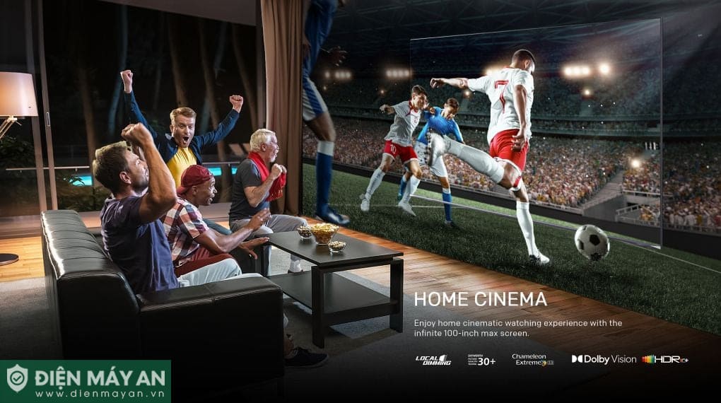 Smart Tivi QLED Coocaa 4K 100 inch 100A5D